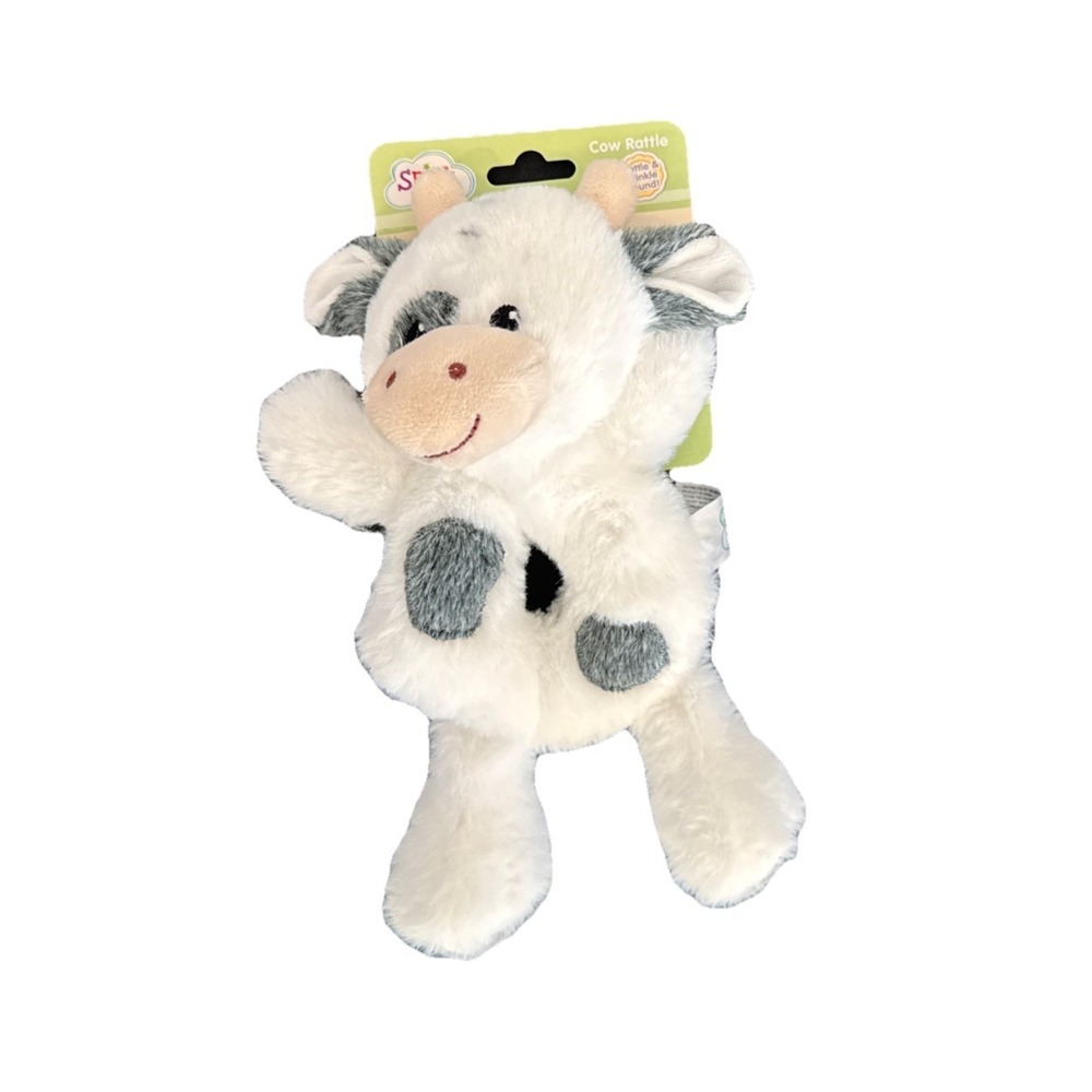 Cow Plush Stuffed Animal Toy Spark Create Imagine Rattle Crinkle Sensor Baby New